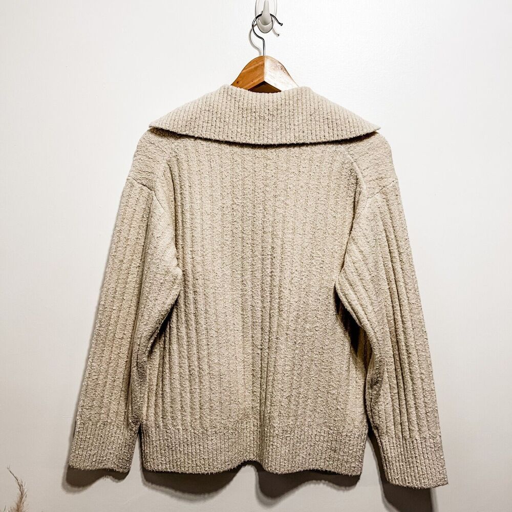 J. Crew Collared Cotton-bouclé Beach Sweater Size XS in Ivory - Picture 5 of 8